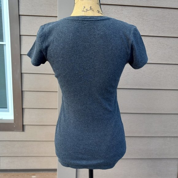 Banana Republic Grey Cotton V Neck Tee - Picture 3 of 10